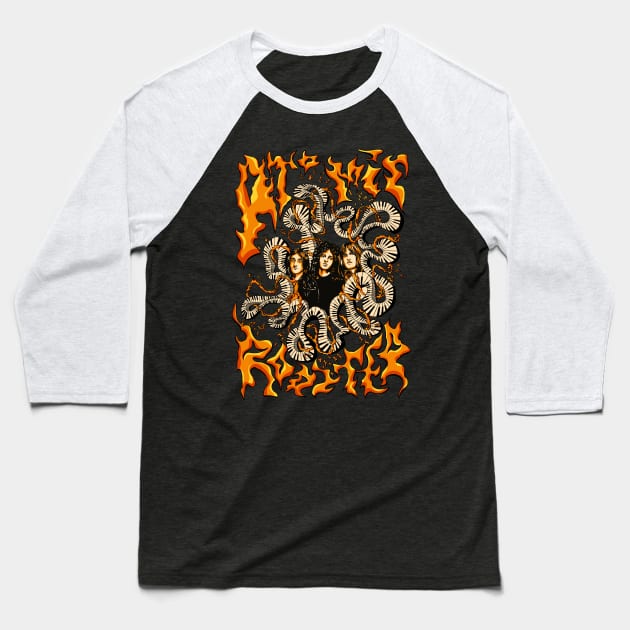 Atomic Rooster Baseball T-Shirt by HelenaCooper